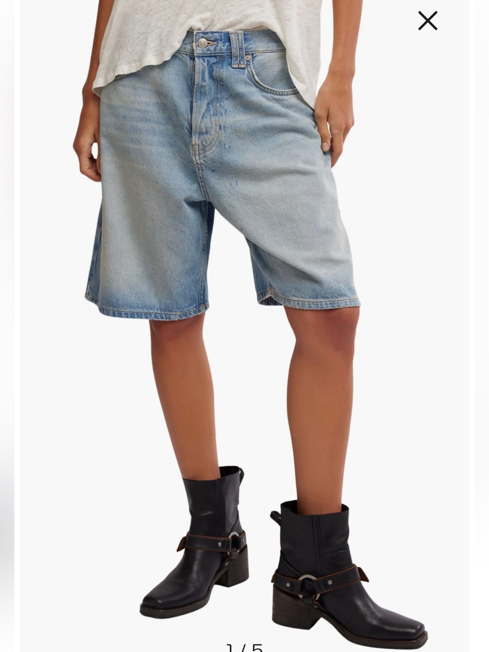 NWT We The Free Montana Denim Shorts in Light Wash